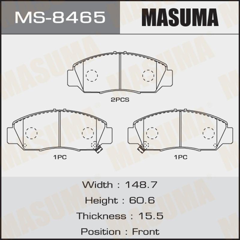 Колодки дискові MASUMA MS8465
