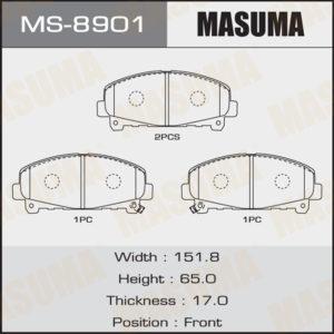 Колодки дисковые MASUMA MS8901