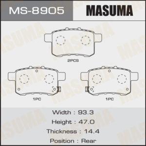 Колодки дисковые MASUMA MS8905