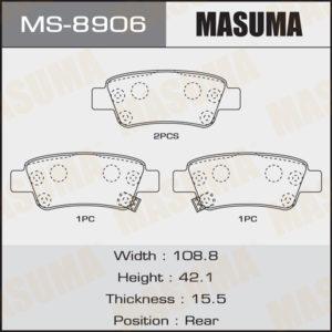 Колодки дискові MASUMA MS8906