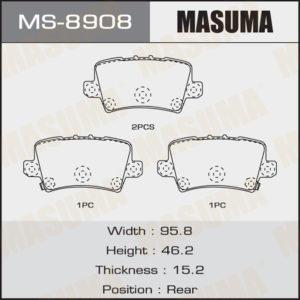 Колодки дисковые MASUMA MS8908