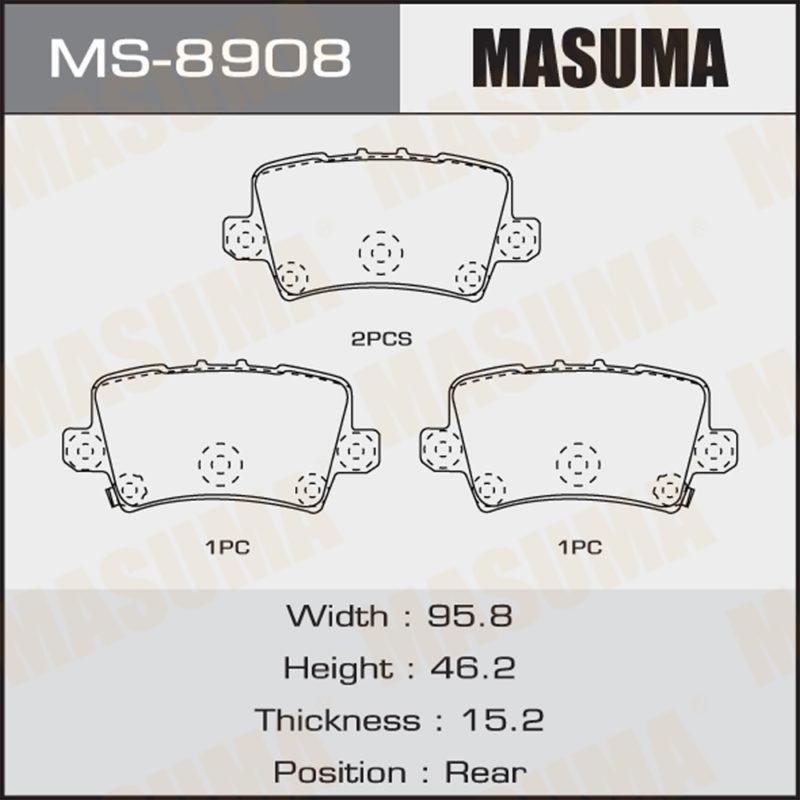 Колодки дискові MASUMA MS8908