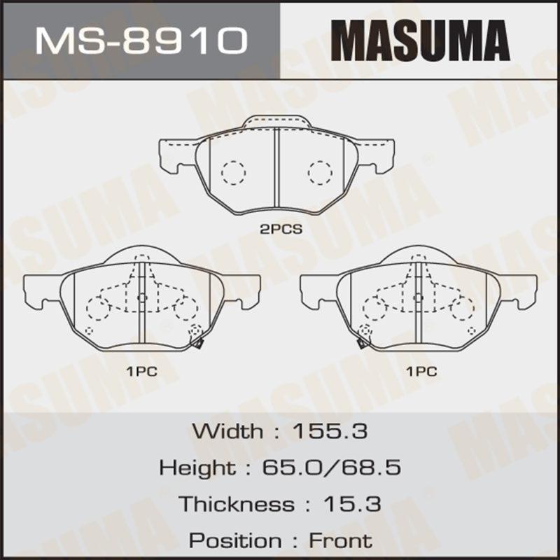 Колодки дискові MASUMA MS8910