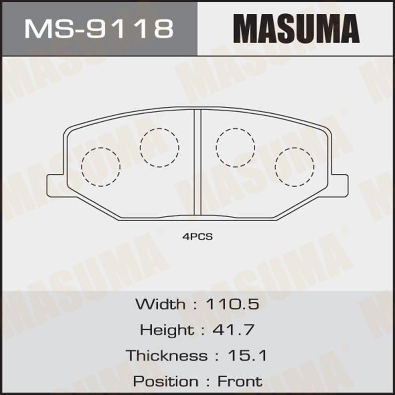 Колодки дисковые MASUMA MS9118