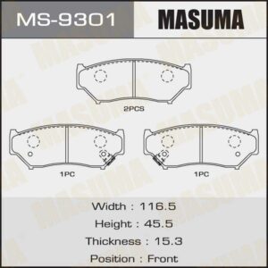 Колодки дискові MASUMA MS9301