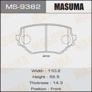 Колодки дискові MASUMA MS9382