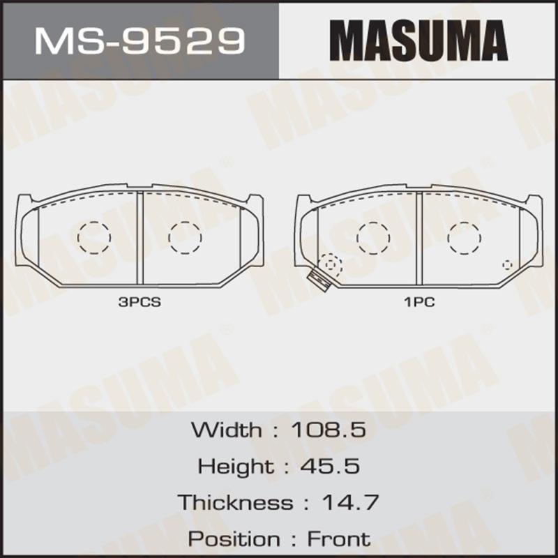 Колодки дисковые MASUMA MS9529