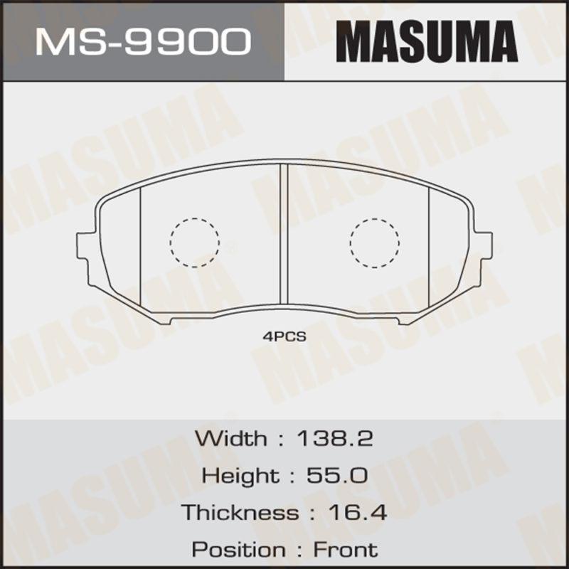 Колодки дисковые MASUMA MS9900