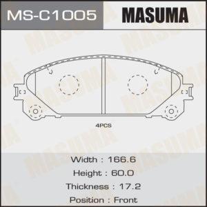 Колодки дискові MASUMA MSC1005