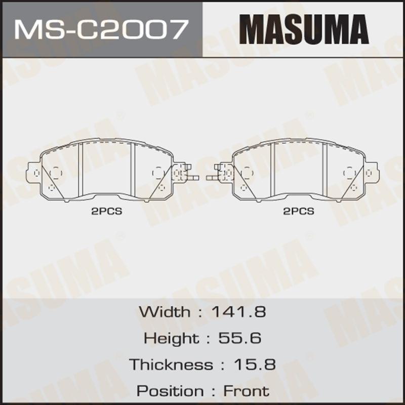 Колодки дискові MASUMA MSC2007