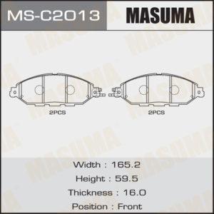 Колодки дисковые MASUMA MSC2013