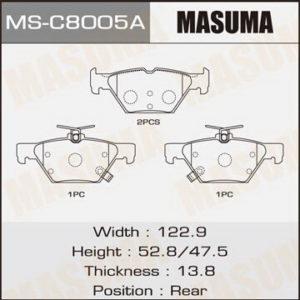 Колодки дисковые MASUMA MSC8005A