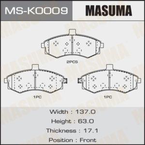 Колодки дисковые MASUMA MSK0009