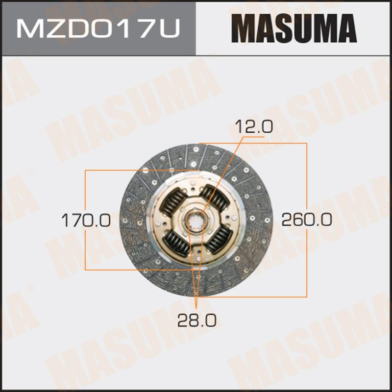 Диск сцепления  MASUMA MZD017U