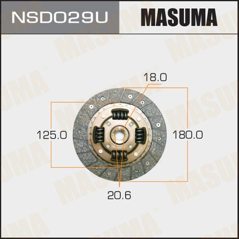 Диск сцепления  MASUMA NSD029U