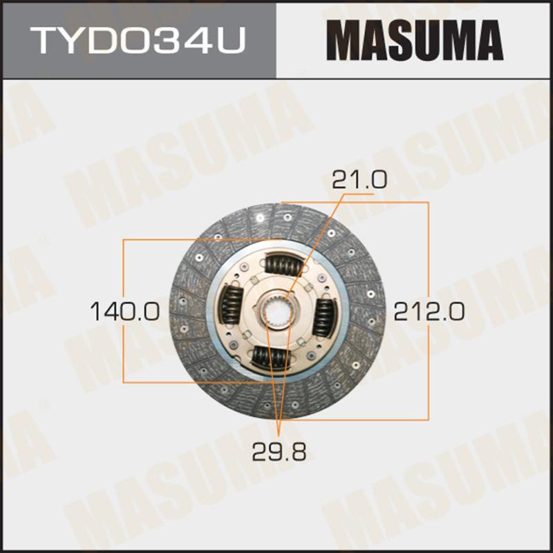 Диск сцепления  MASUMA TYD034U