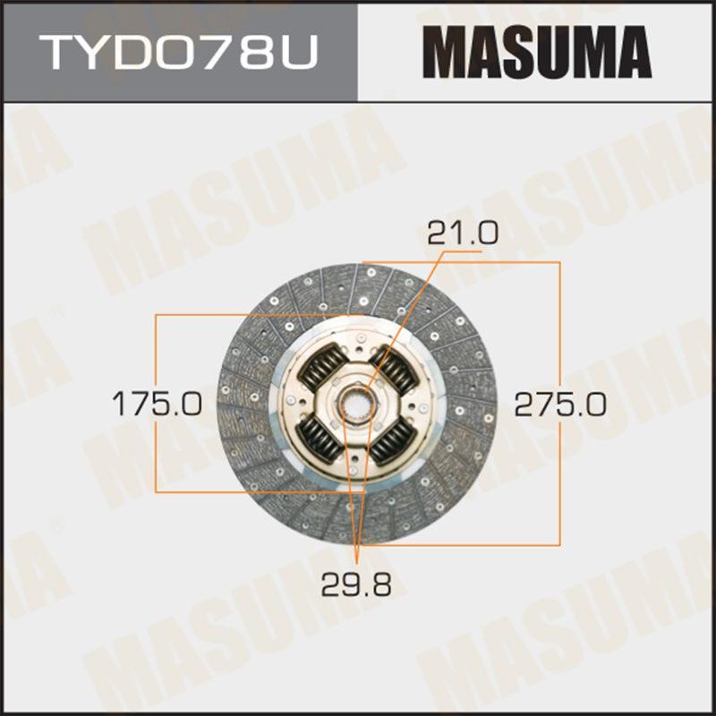 Диск сцепления  MASUMA TYD078U