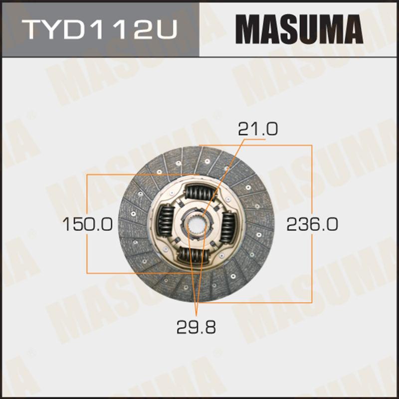 Диск зчеплення MASUMA TYD112U