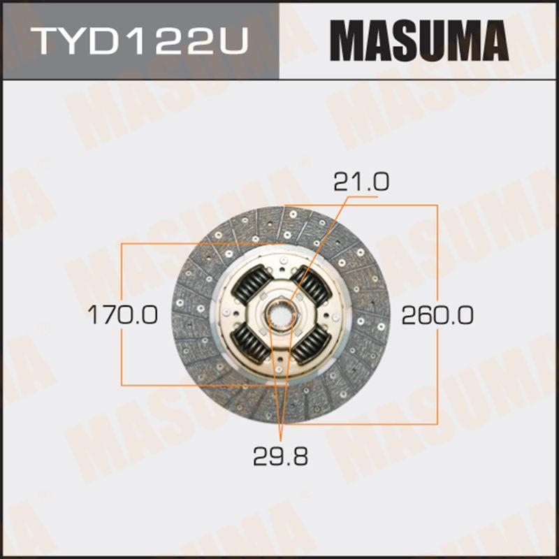 Диск сцепления  MASUMA TYD122U