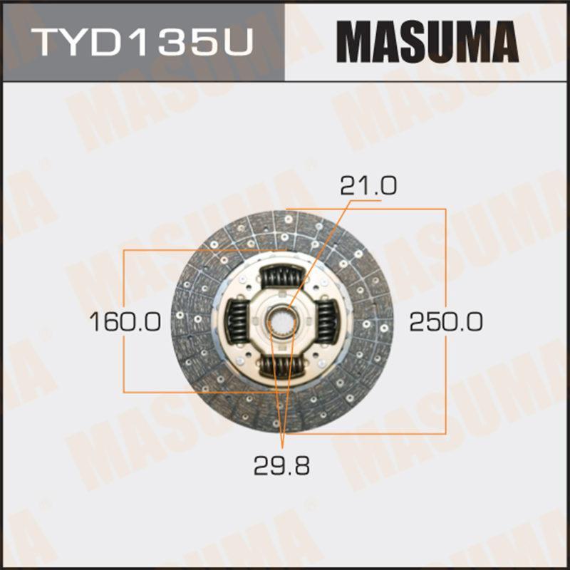 Диск сцепления  MASUMA TYD135U