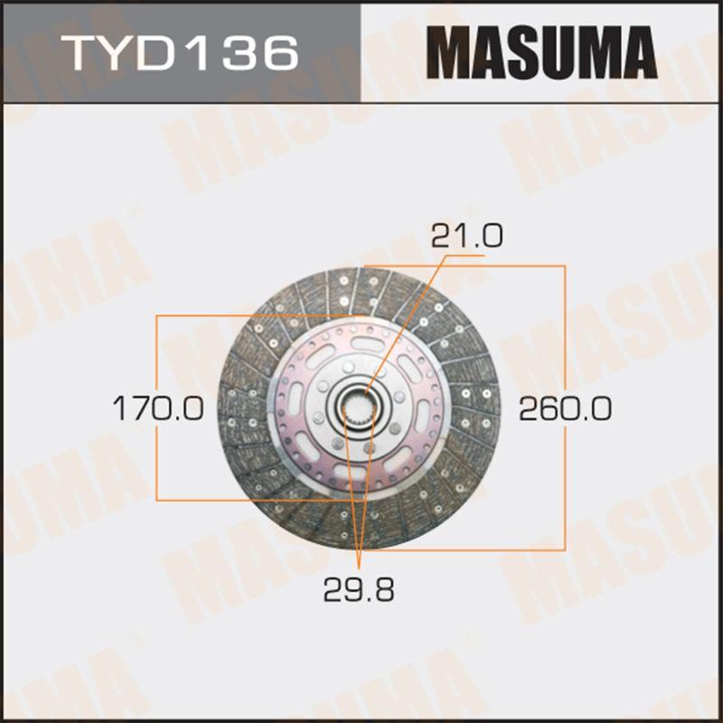Диск зчеплення MASUMA TYD136