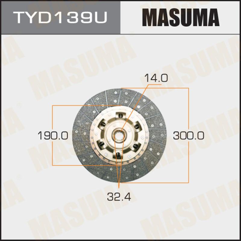 Диск зчеплення MASUMA TYD139U