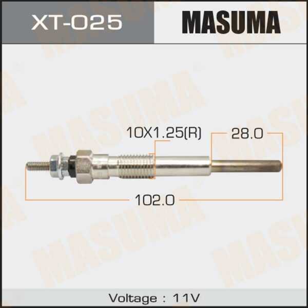 Свічка розжарювання MASUMA XT025